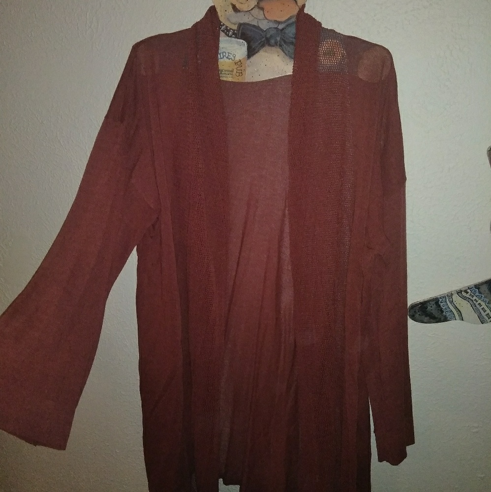 Cardigan pink mauve colored